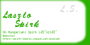 laszlo spirk business card